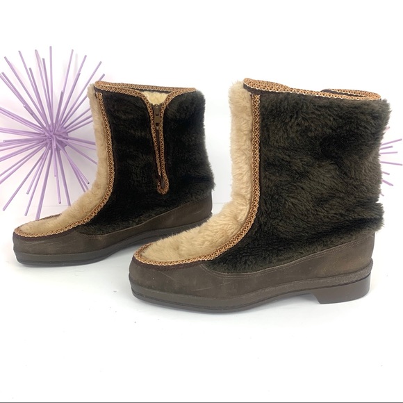 Snowland Vintage / Brown Tan Faux Fur Waterproof - Picture 5 of 8